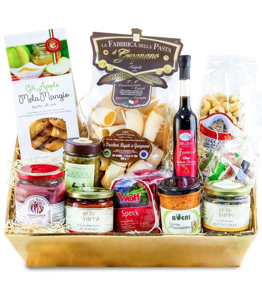 Italienischer Geschenkkorb Deluxe – Edle Feinkost & Delikatessen