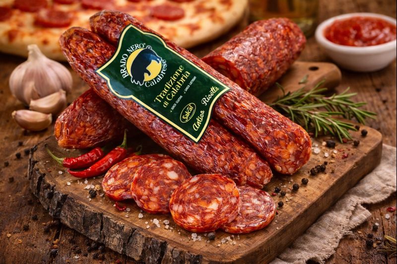 Kalabrische Salami vom schwarzen Schwein