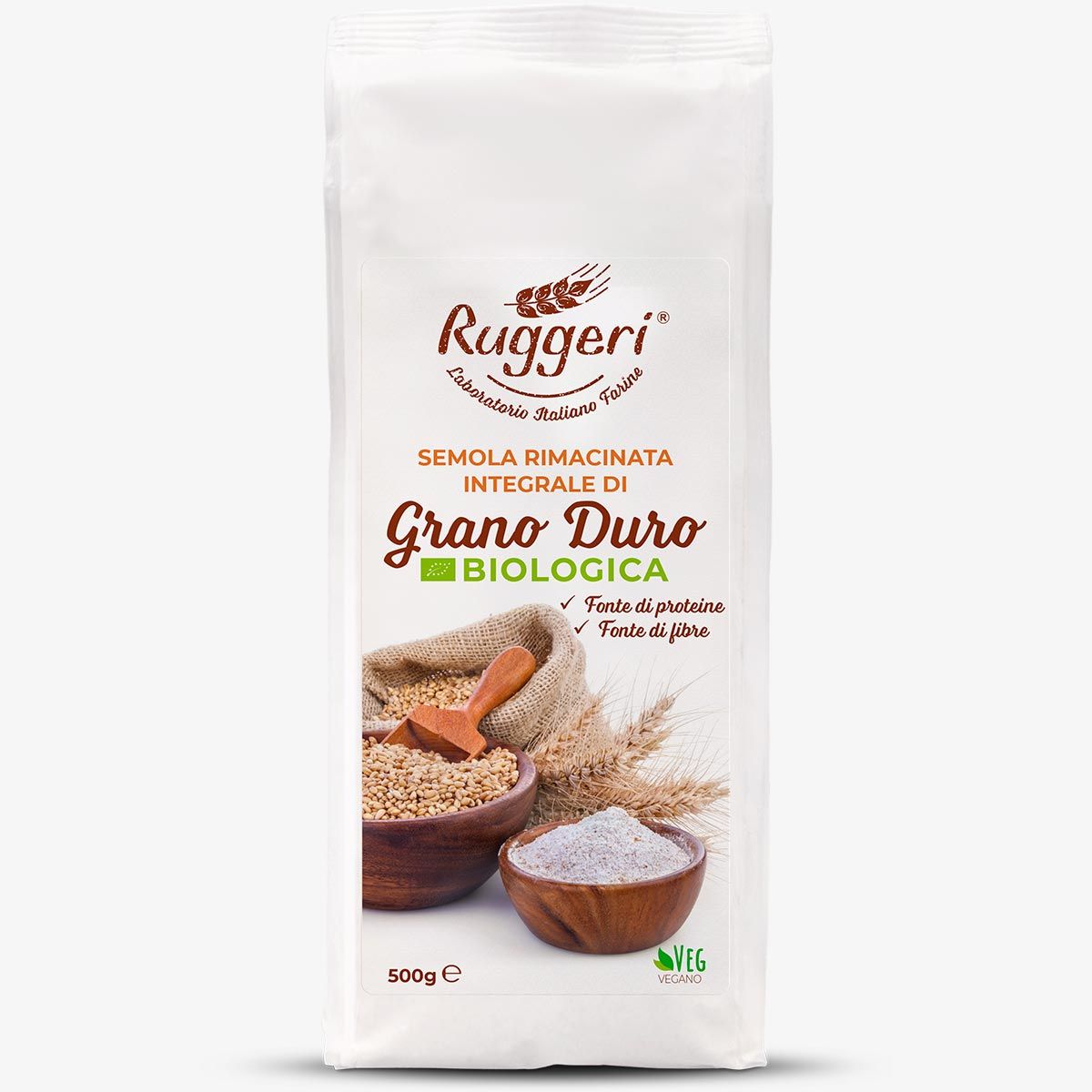 Bio Vollkorn Hartweizengries fein - Semola di grano duro rimacinata