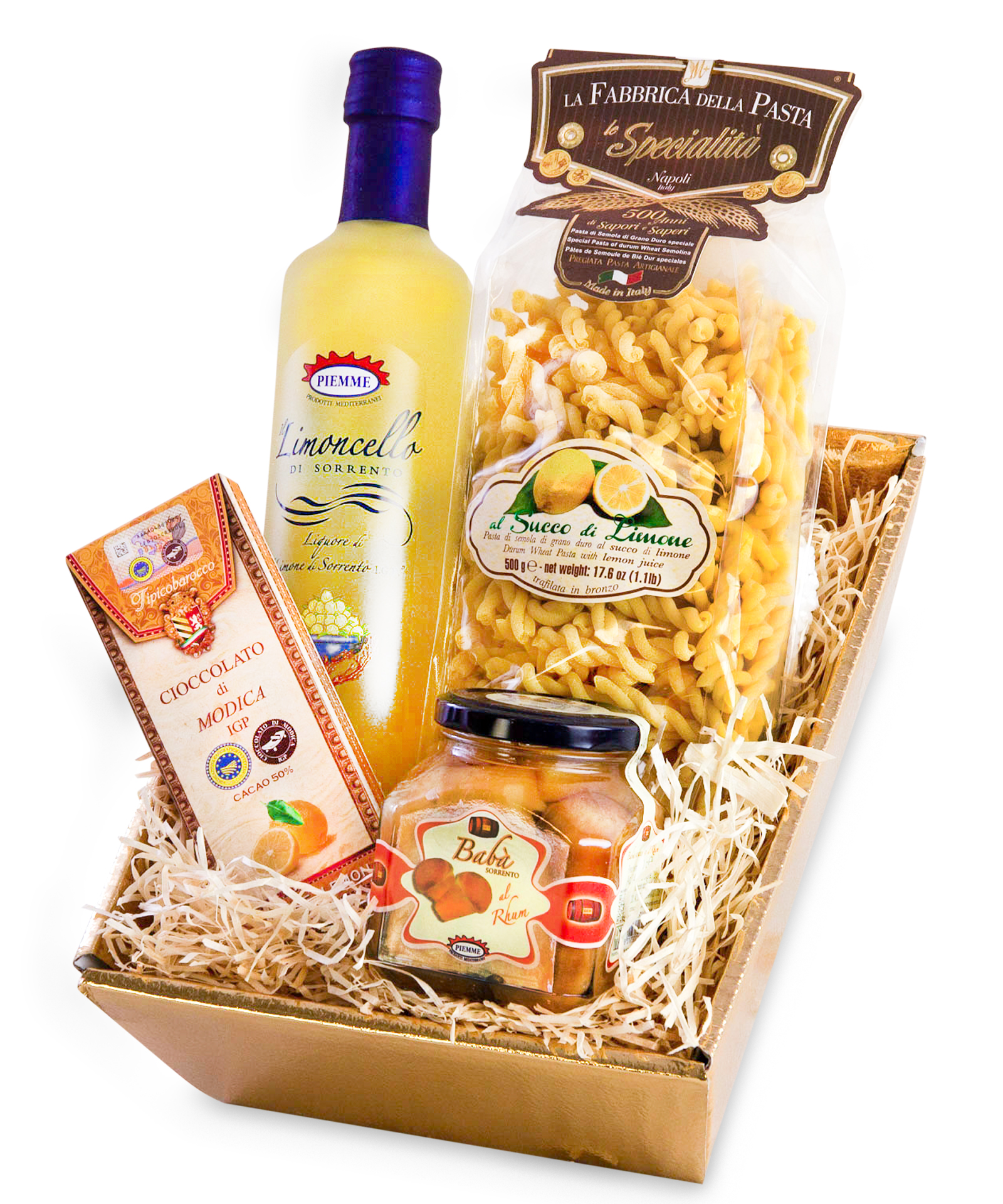 Fruchtiges Geschenkset "Amalfi" mit 0,5l Limoncello und 600g Baba