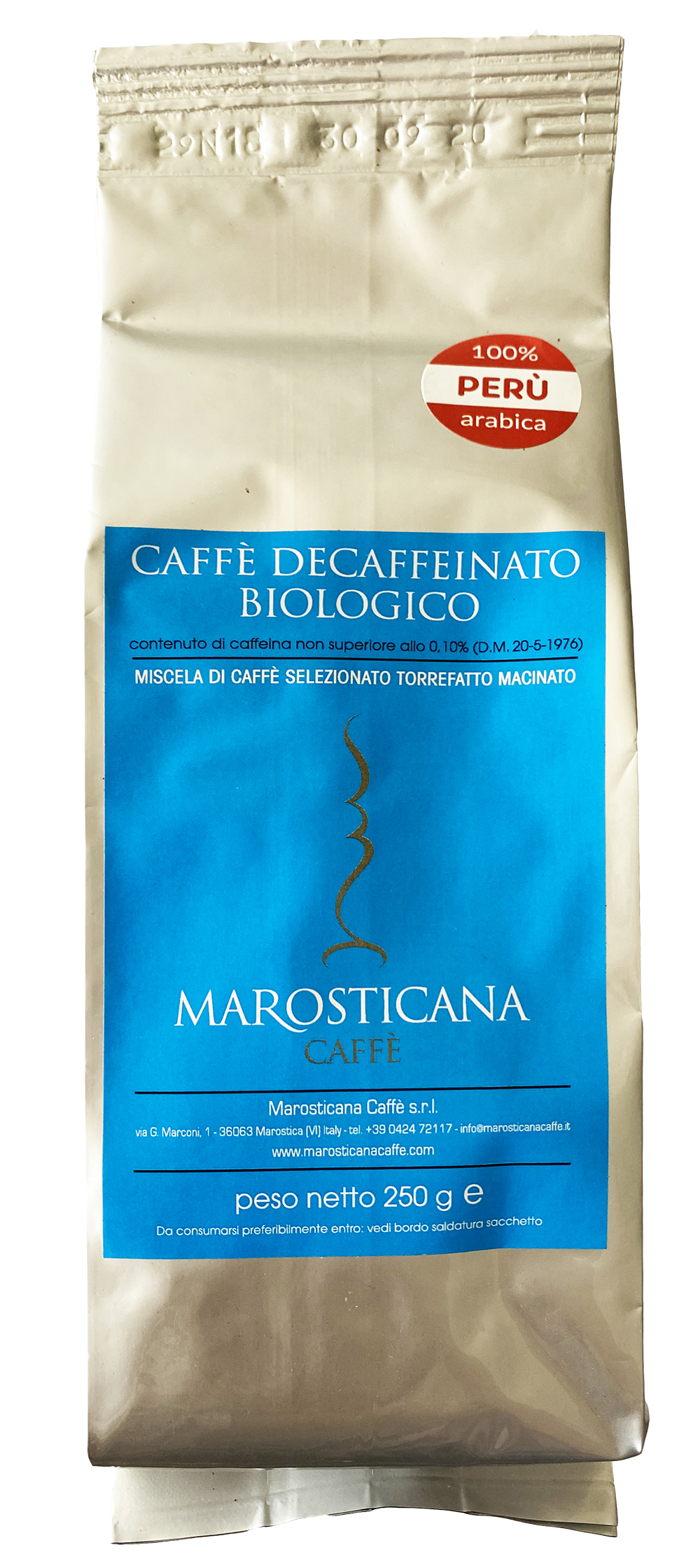 250g Bio chemiefrei entkoffeinierter Espresso  - gemahlen