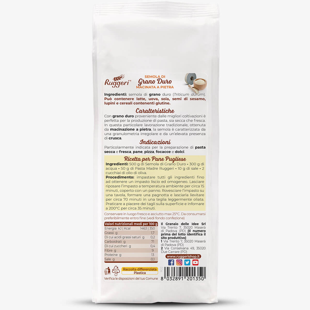 Hartweizengries fein - Semola Rimacinata di Grano Duro