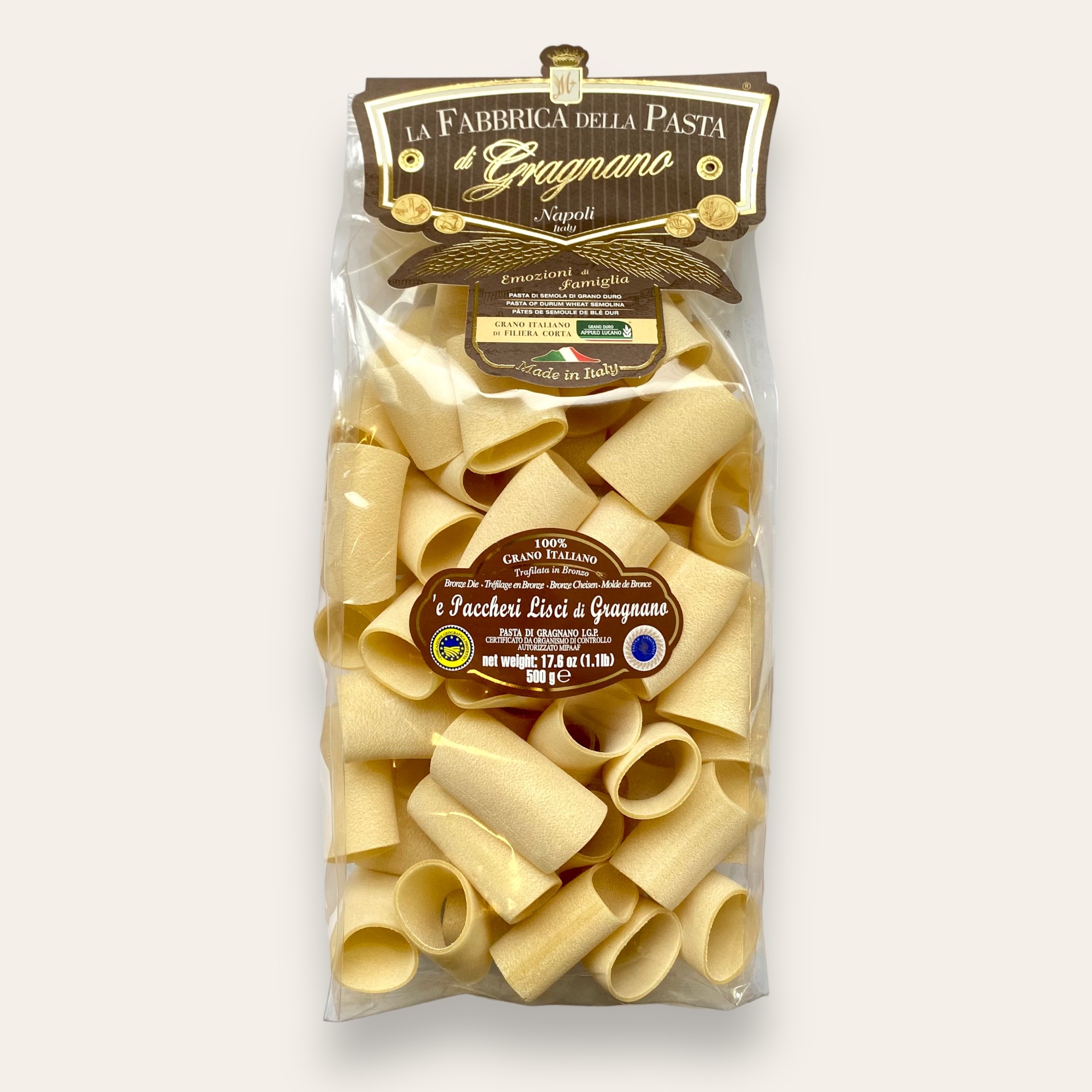 'e Paccheri Lisci - la Pasta di Gragnano IGP