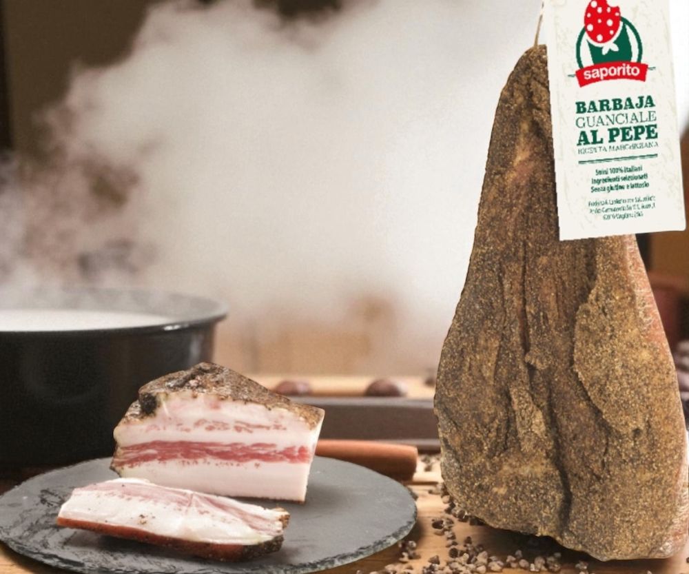 Guanciale al Pepe – Schweinebackenspeck mit schwarzem Pfeffer Guanciale al Pepe – Schweinebackenspeck mit schwarzem Pfeffer