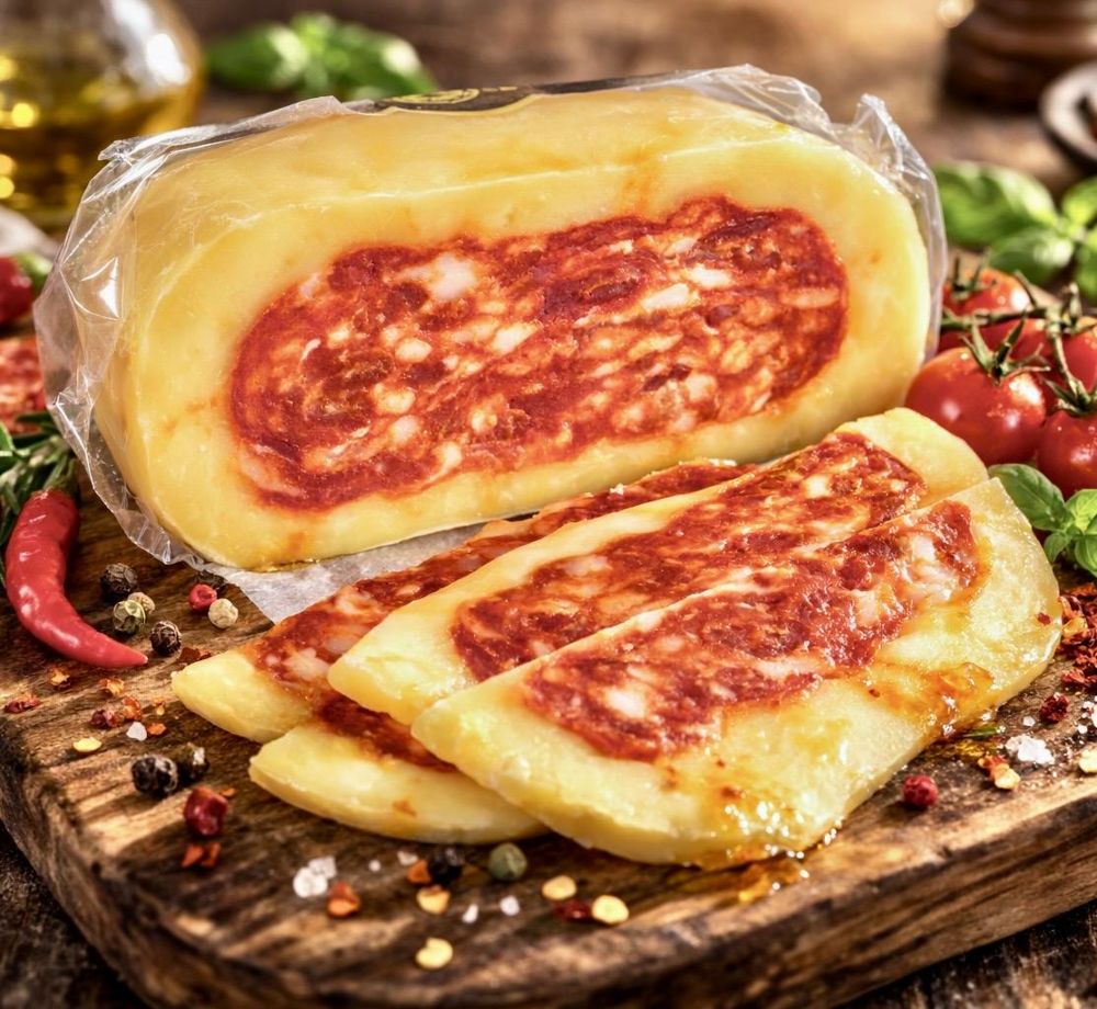 Caciocavallo Calabrese mit scharfer Spianata Piccante
