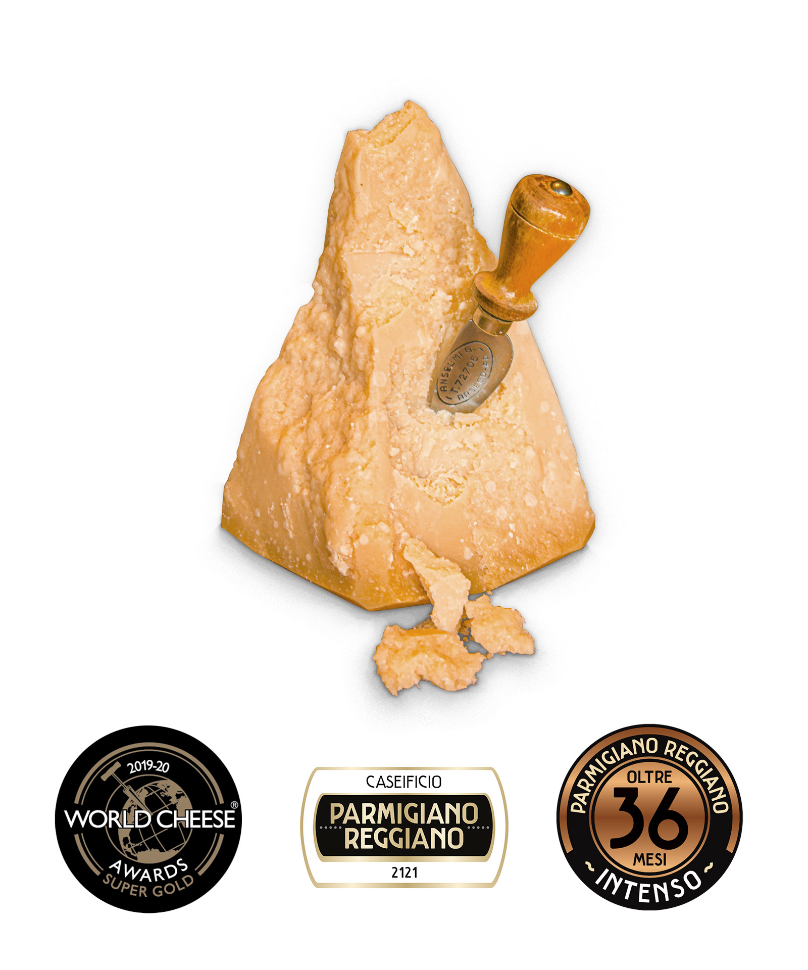 1Kg am Stück 36 Monate Parmigiano Reggiano  DOP Superiore "2121" Parmesan Stravecchio