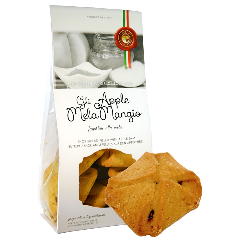 Fagottini Apple aus bestem "pasta frolla" Mela - Buttergebäck mit Apfel
