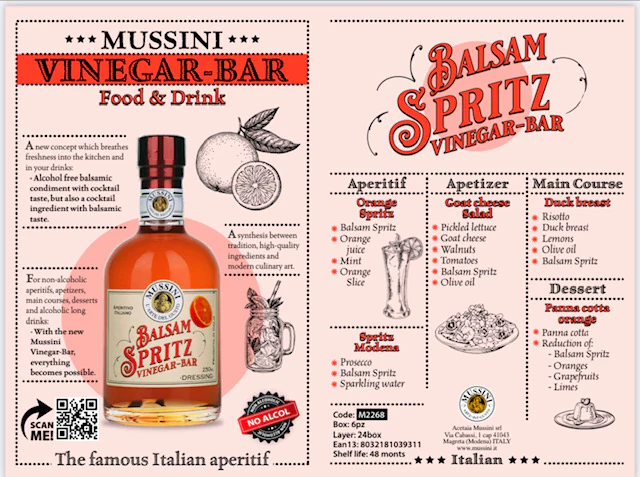 Mussini Balsamico Spritz Dressing aus Modena Mussini Balsamico Spritz Dressing aus Modena