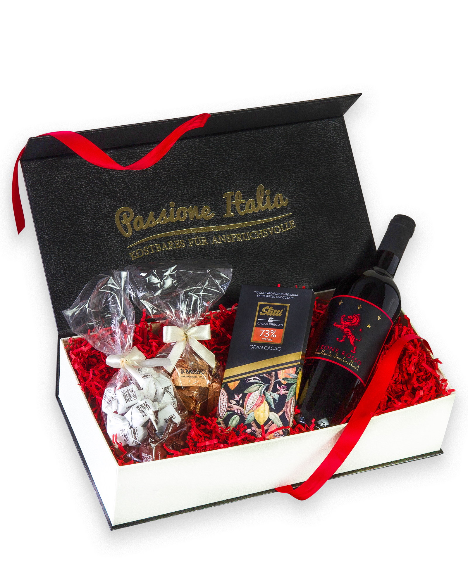 Italienische Geschenkset Pralinen Wein&Schokolade