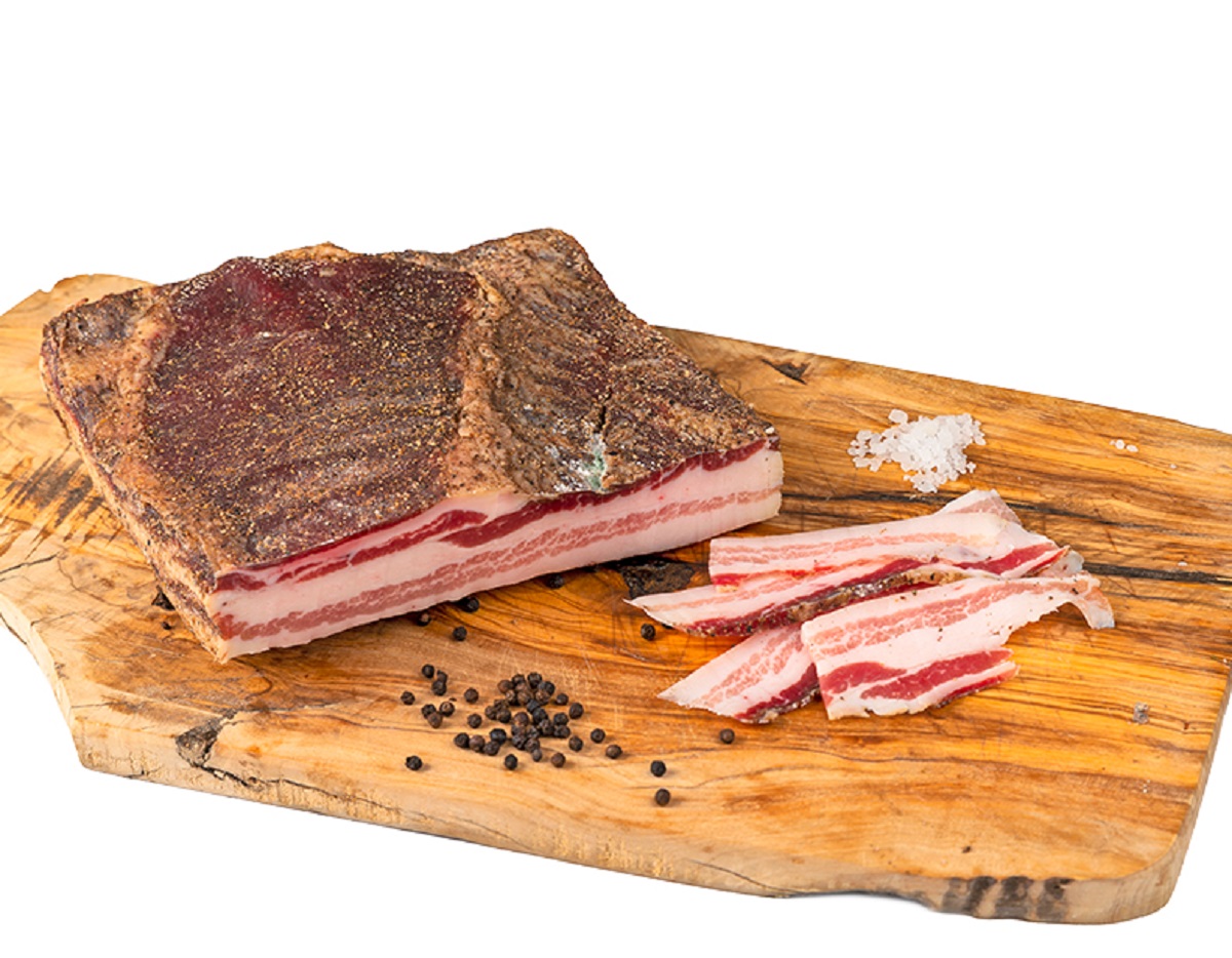 250g Pancetta Tesa mit Toskana Kräutern am Stück 