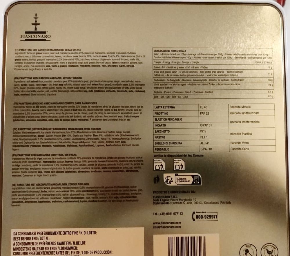 1Kg Dolce&Gabbana Panettone Mandarine Limited Edition 1Kg Dolce&Gabbana Panettone Mandarine Limited Edition