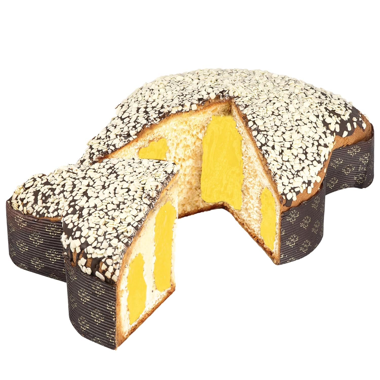 Colomba gefüllt mit Zitronenlikör Creme
