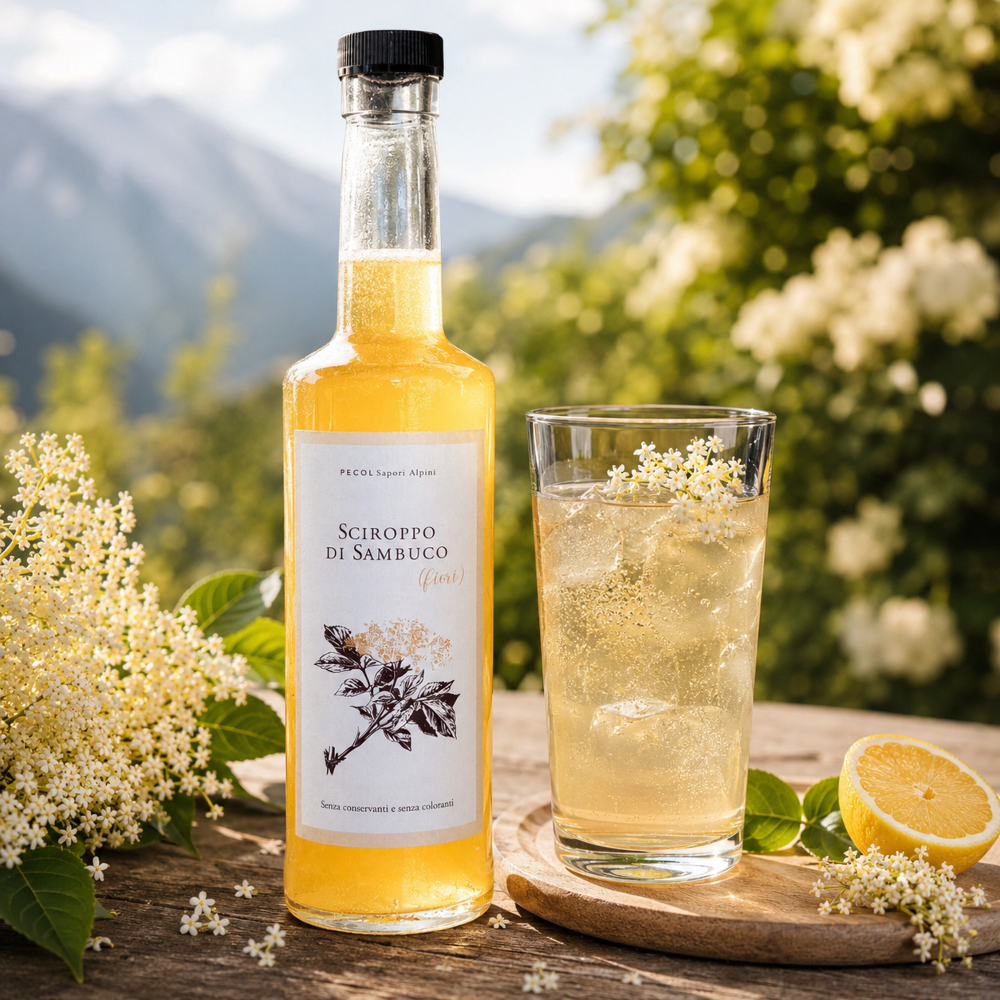 Berg Holunderblüten Sirup handwerklich hergestellt