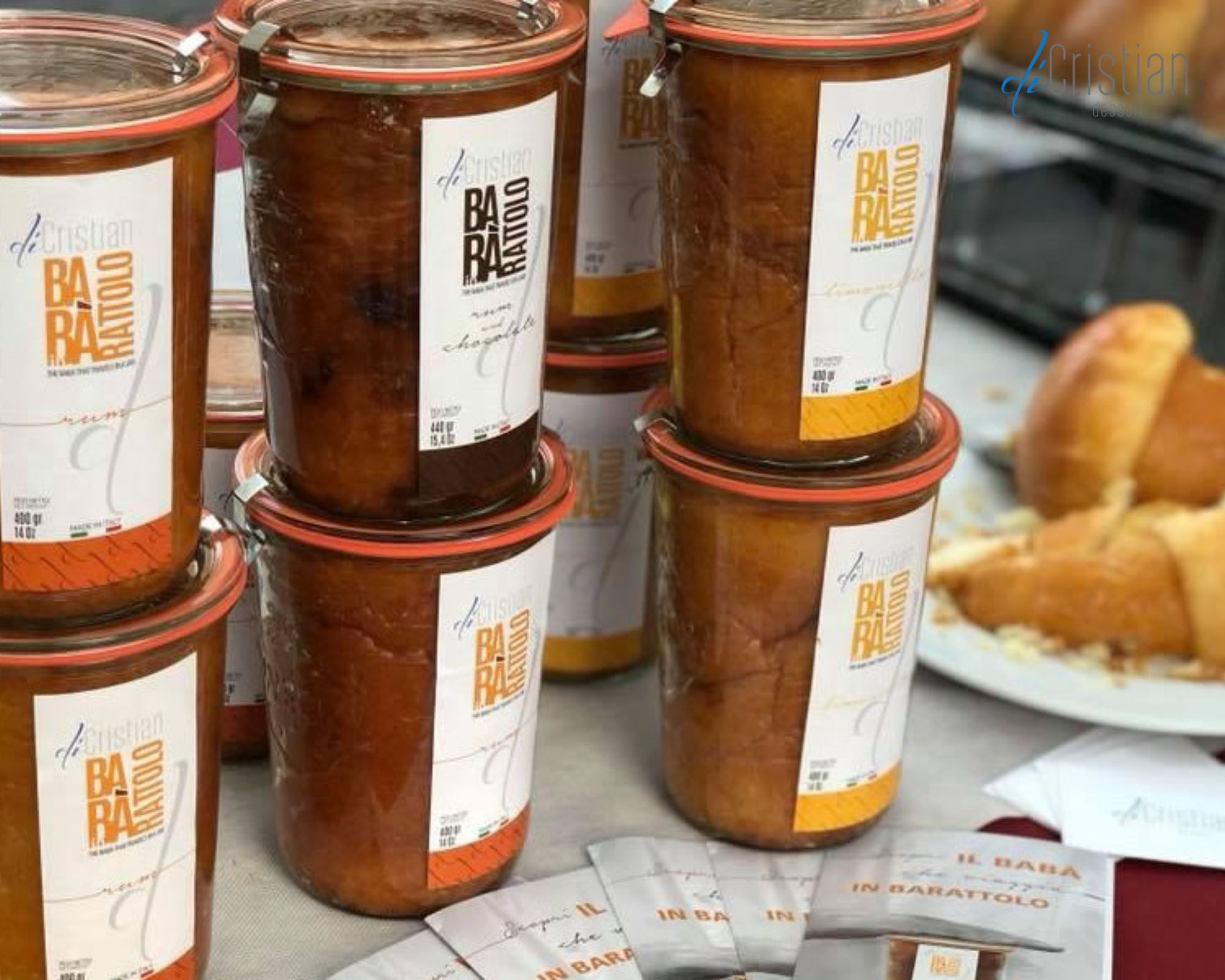 Schoko & Rum Babàrattolo, Riesen Babá im Glas gebacken