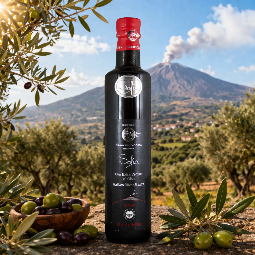 Preisgekrönte Olivenöl Extra Sofia Sizilien Etna DOP