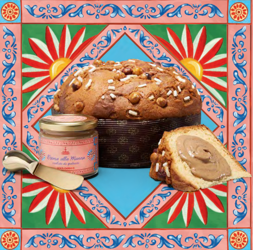 Dolce&Gabbana Panettone Manna e Nocciole Haselnuss mit Mannacreme + Messerchen Limited Edition Dolce&Gabbana Panettone Manna e Nocciole Haselnuss mit Mannacreme + Messerchen Limited Edition