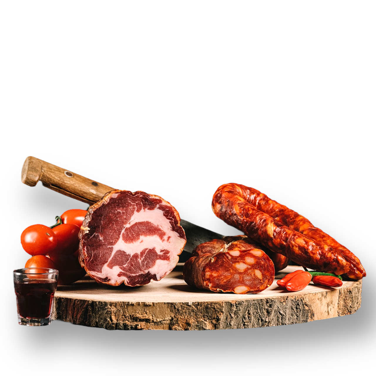 Geschenkkiste "Salumi di Calabria" Scharfe Salami und Wurst Spezialitäten aus Kalabrien