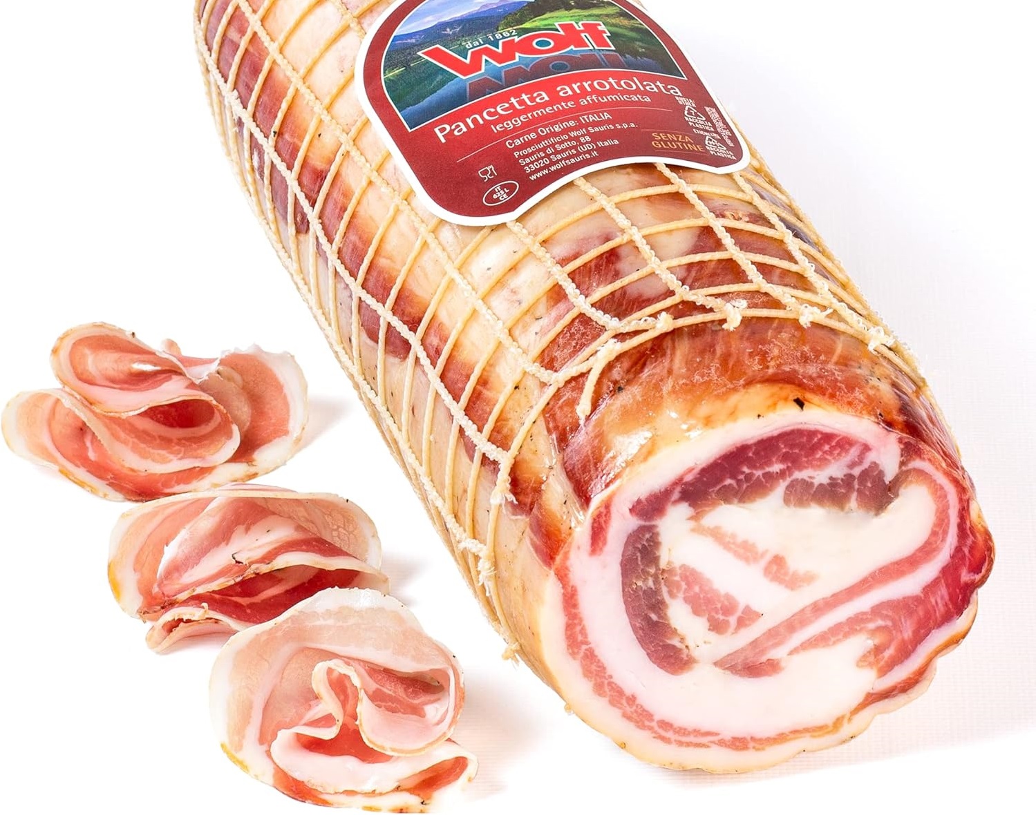 Berg Pancetta Arrotolata - Gerollte Bauchspeck - leicht geräuchert