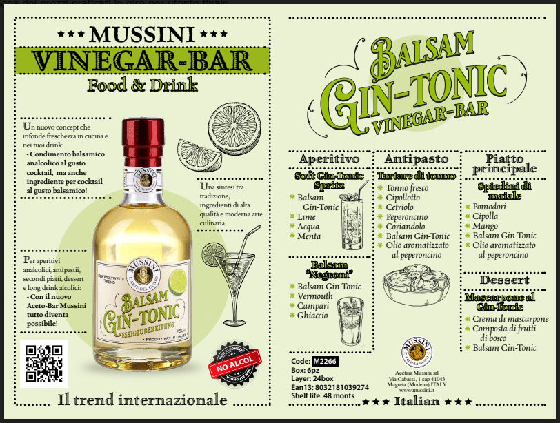Balsamico Dressing Gin-Tonic aus Modena Balsamico Dressing Gin-Tonic aus Modena