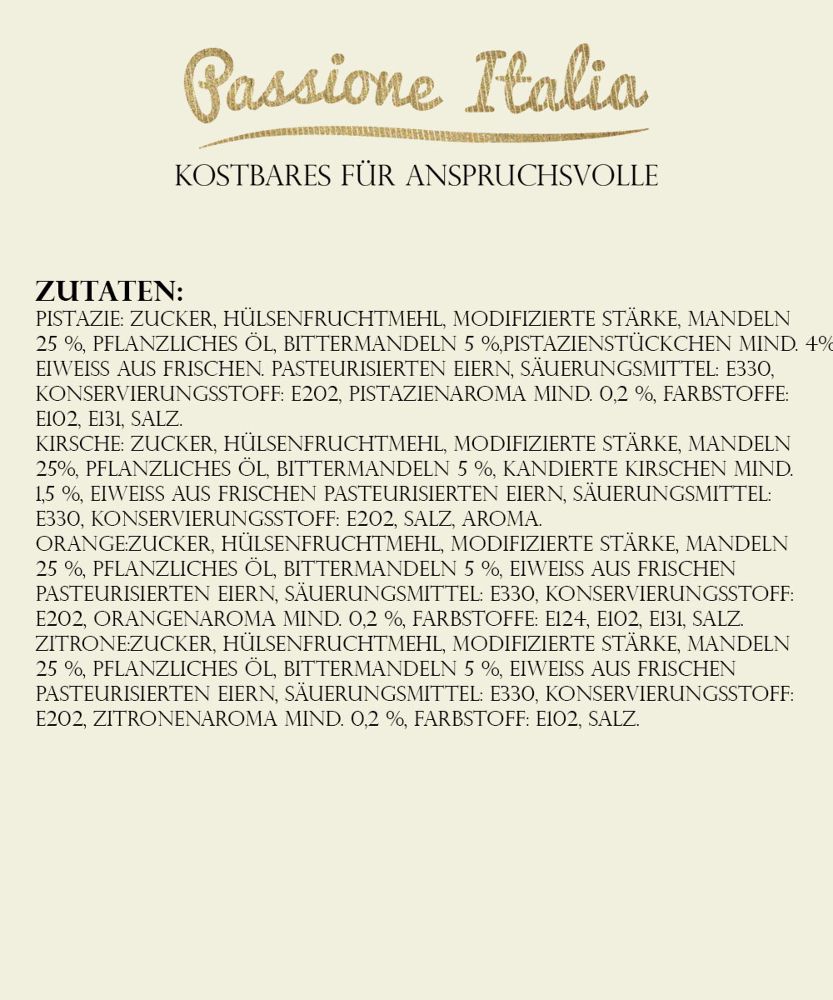 4 StückOriginal sizilianische Ricci di mandorla Mandelkekse