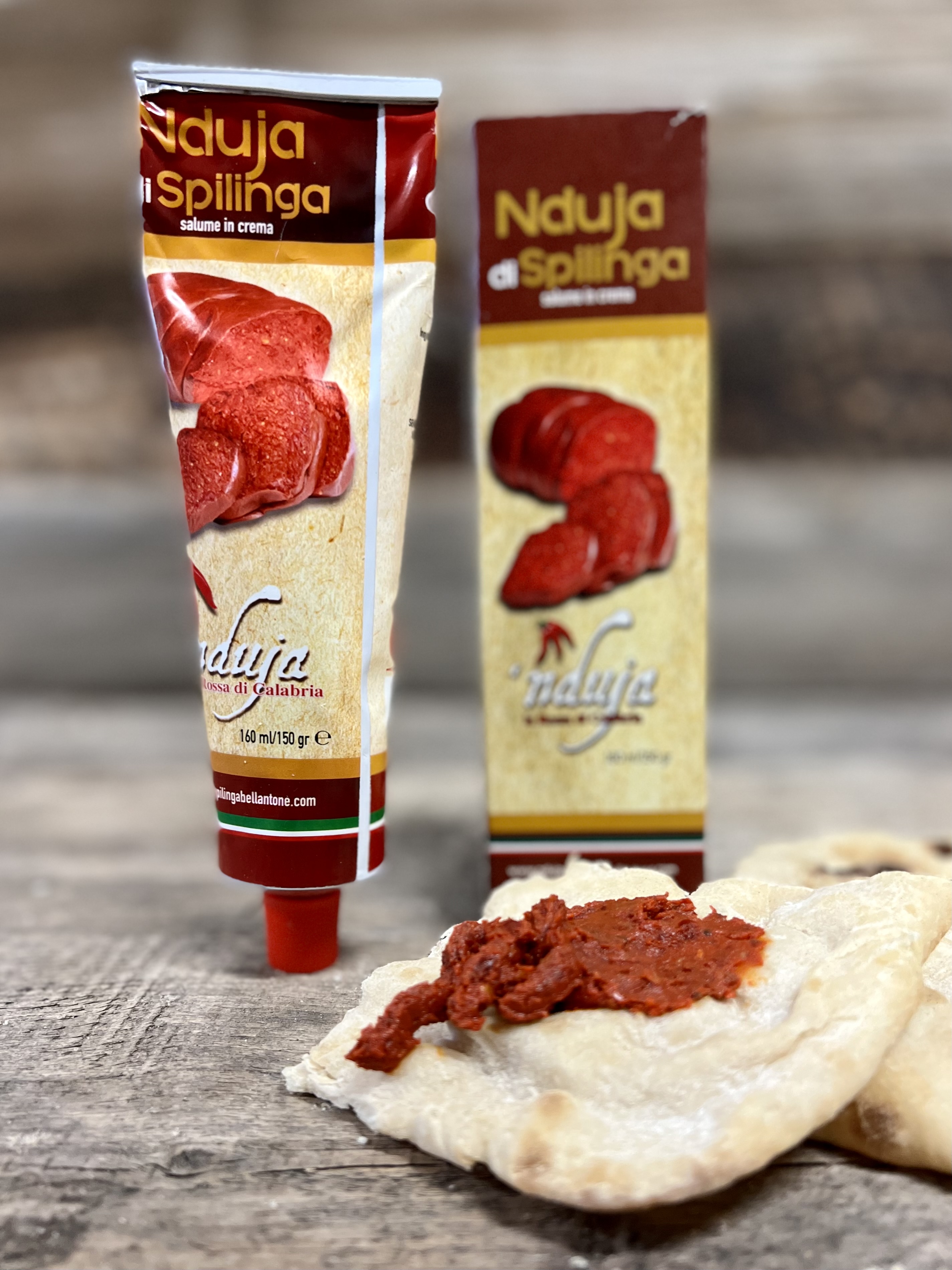 NEU 150g Nduja di Spilinga in der Tube Streichsalami mit 30% scharfe Chili aus Kalabrien