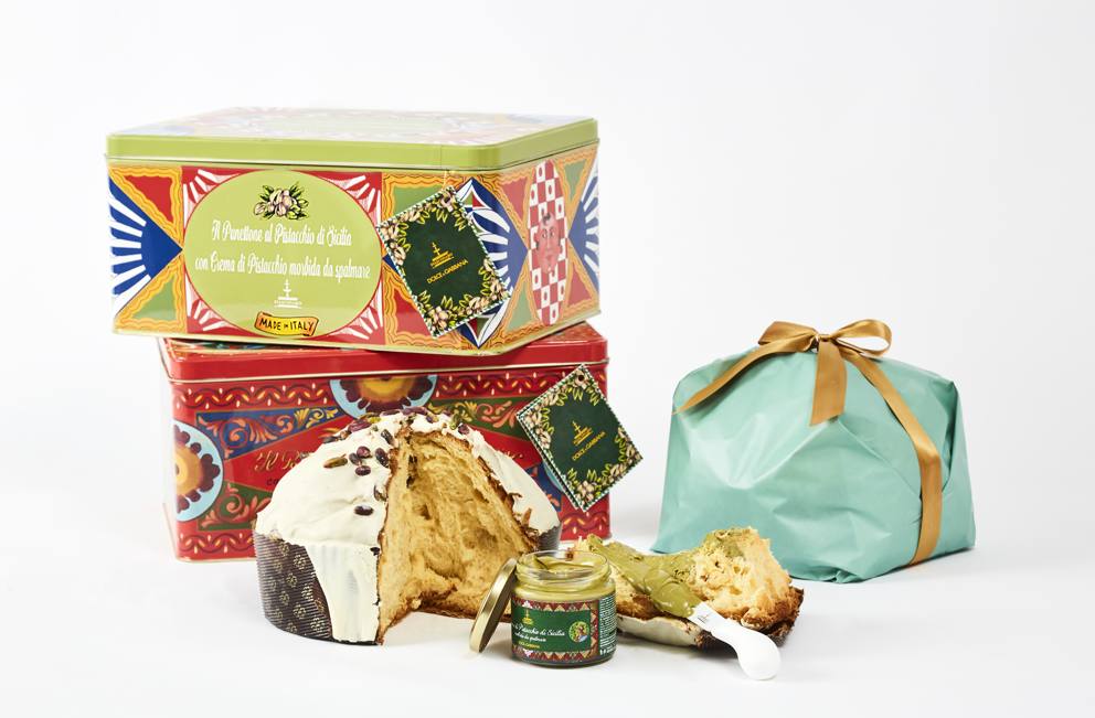 1Kg Dolce&Gabbana Panettone mit Pistaziencreme +Messerchen Limited Edition