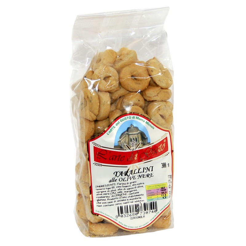Tarallini traditionell aus Apulien - mit schwarzen Oliven