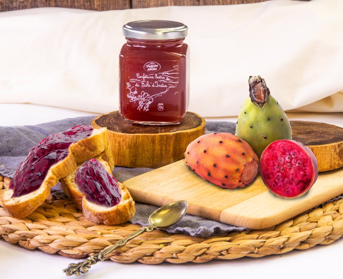 Kaktusfeigen Konfitüre extra fichi d'india aus Sizilien 70% Fruchtanteil