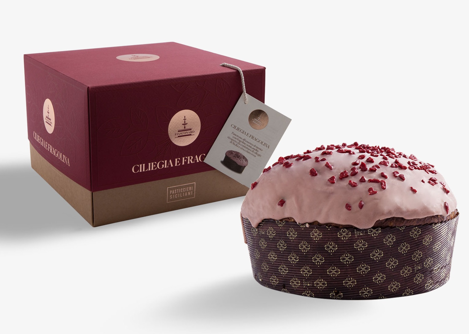 Panettone Walderdbeer und Kirschmarmelade Fiasconaro