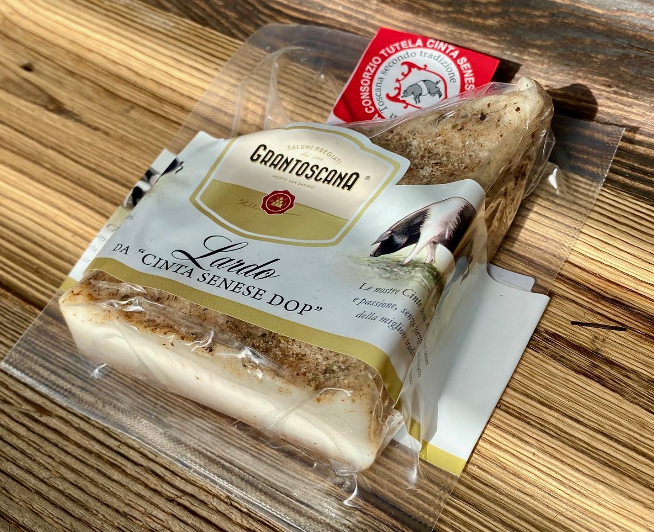 230g am Stück Lardo da Cinta Senese DOP Schwein aus der Toskana