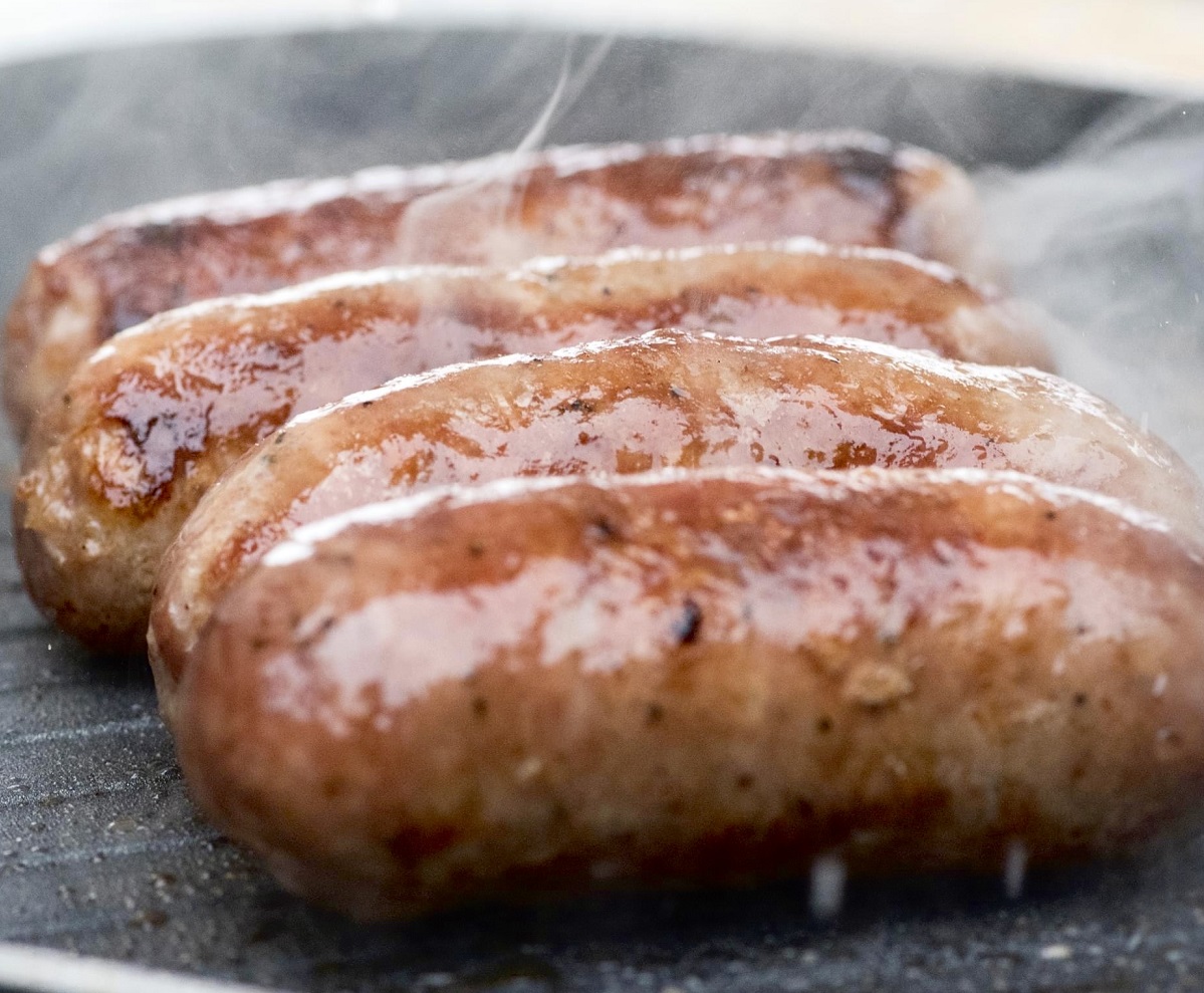 Frische Salsiccia Bratwurst mit Fenchel aus der Toskana