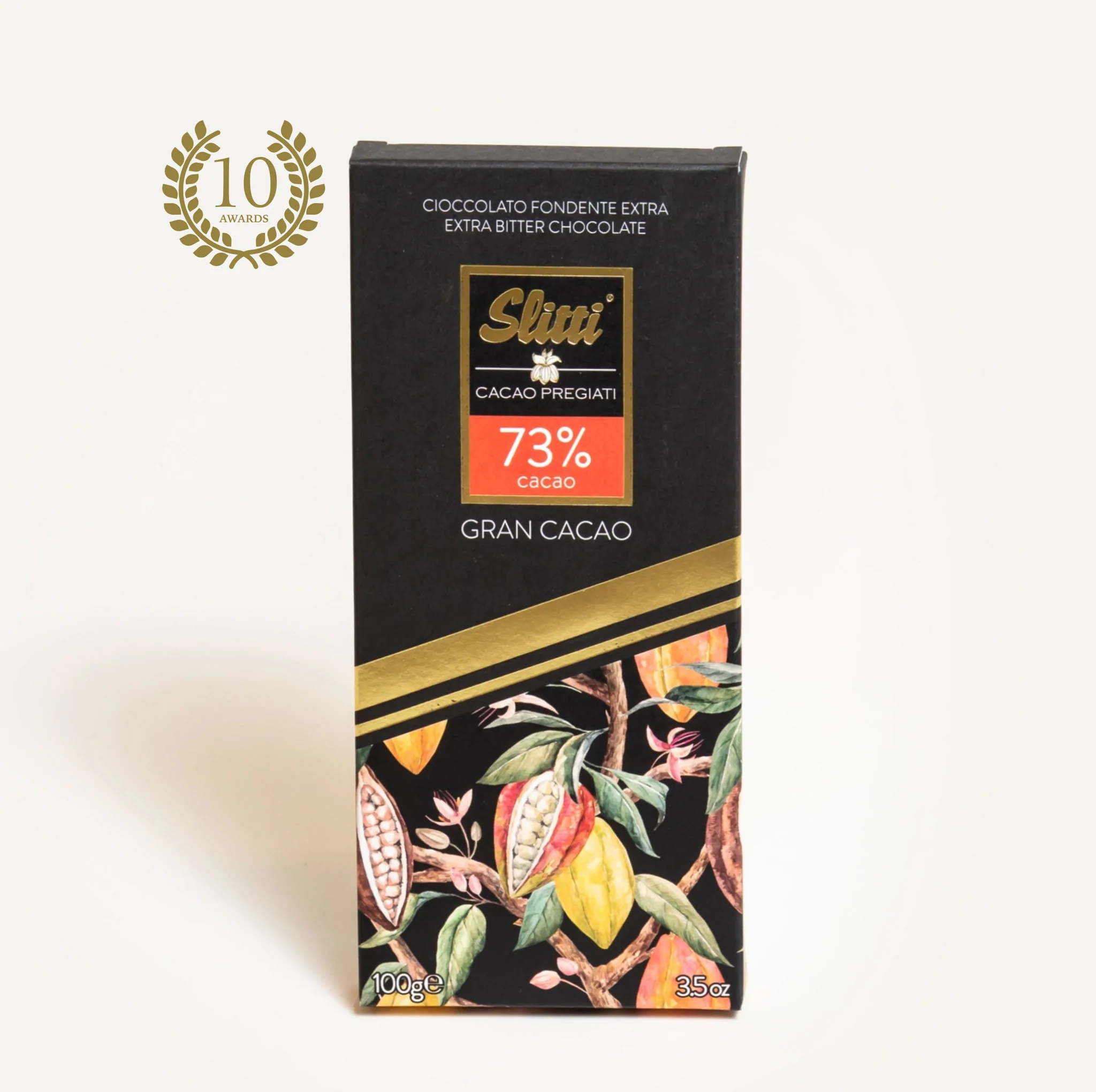 3X Slitti Gran Cacao 73% Zartbitterschokolade, beste Schokolade 2022