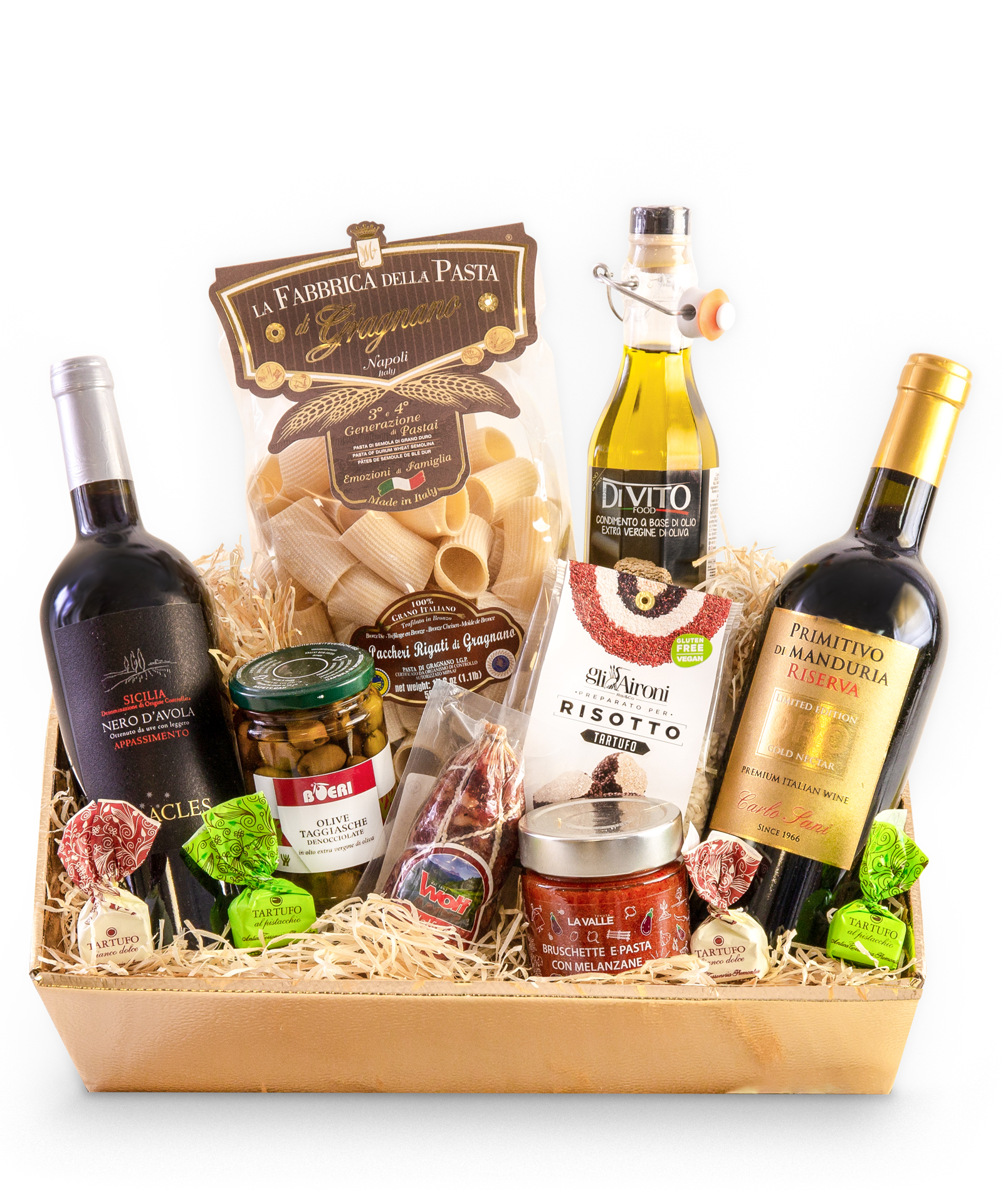 Goldener Geschenkkorb "Sapori d'Italia Deluxe"