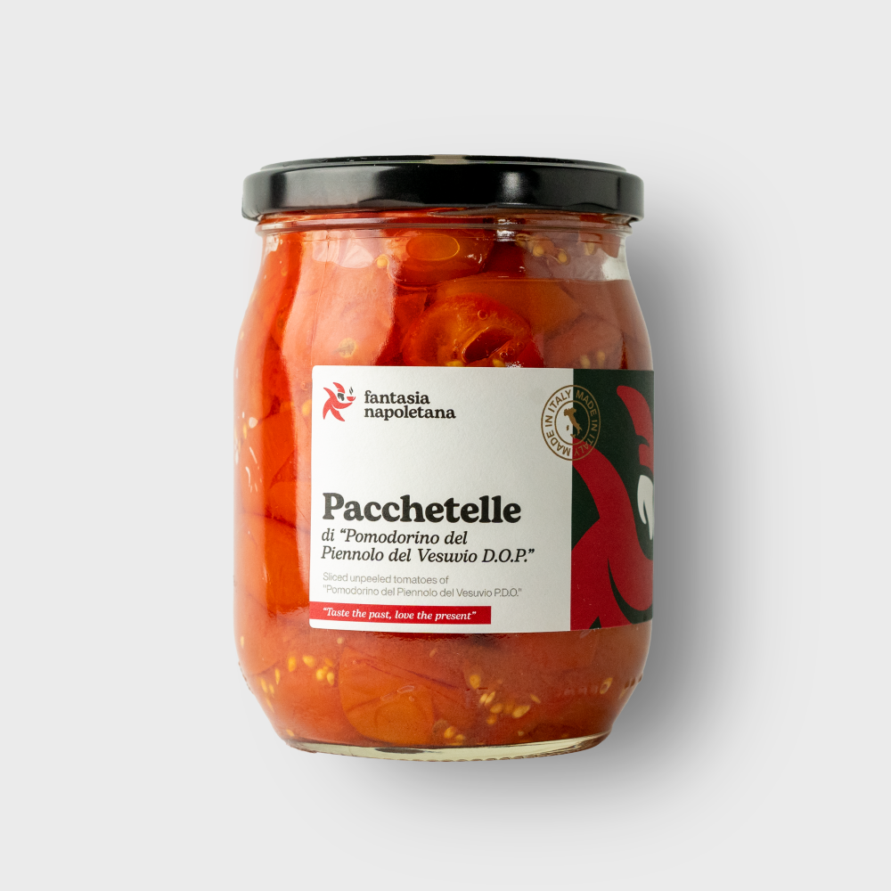 Pacchetelle Piennolo Tomaten DOP geschnitten