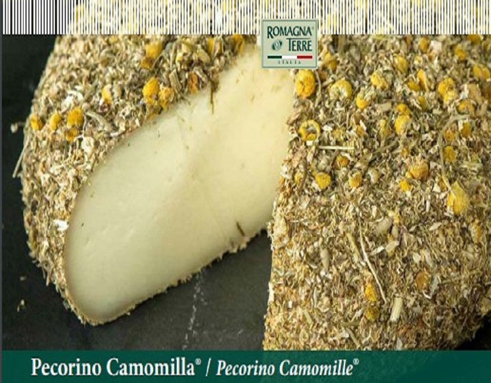 600g Pecorino Camomilla - Schafmilchkäse mit Kamillenblüten