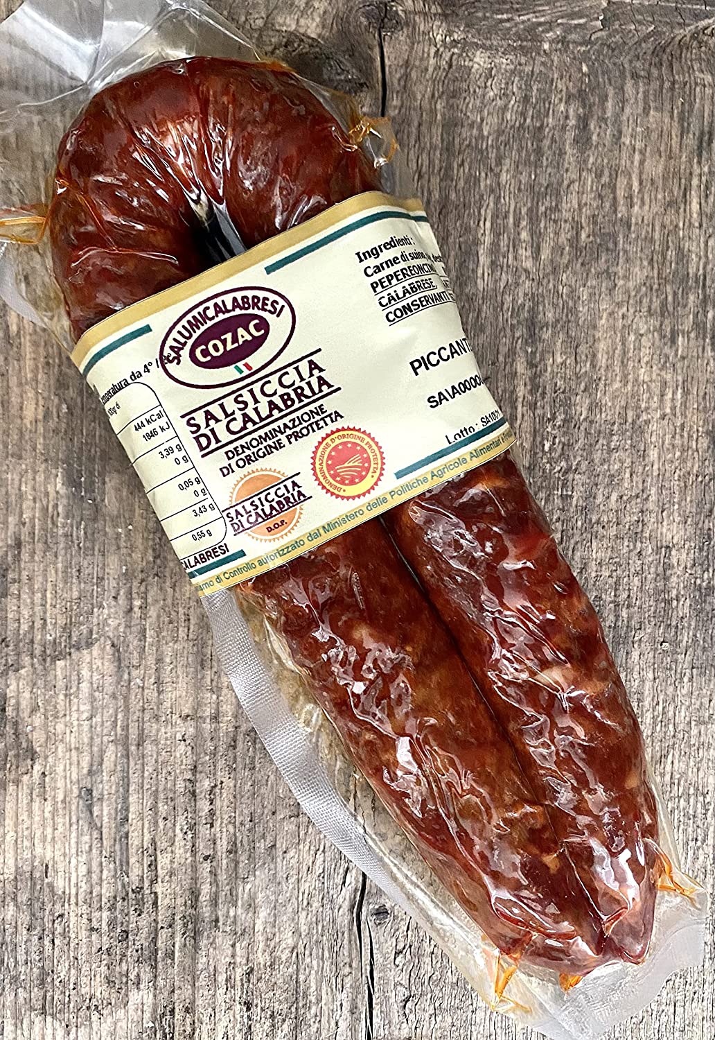 Salsiccia Curva di Calabria DOP Piccante - scharfe Salami aus Kalabrien