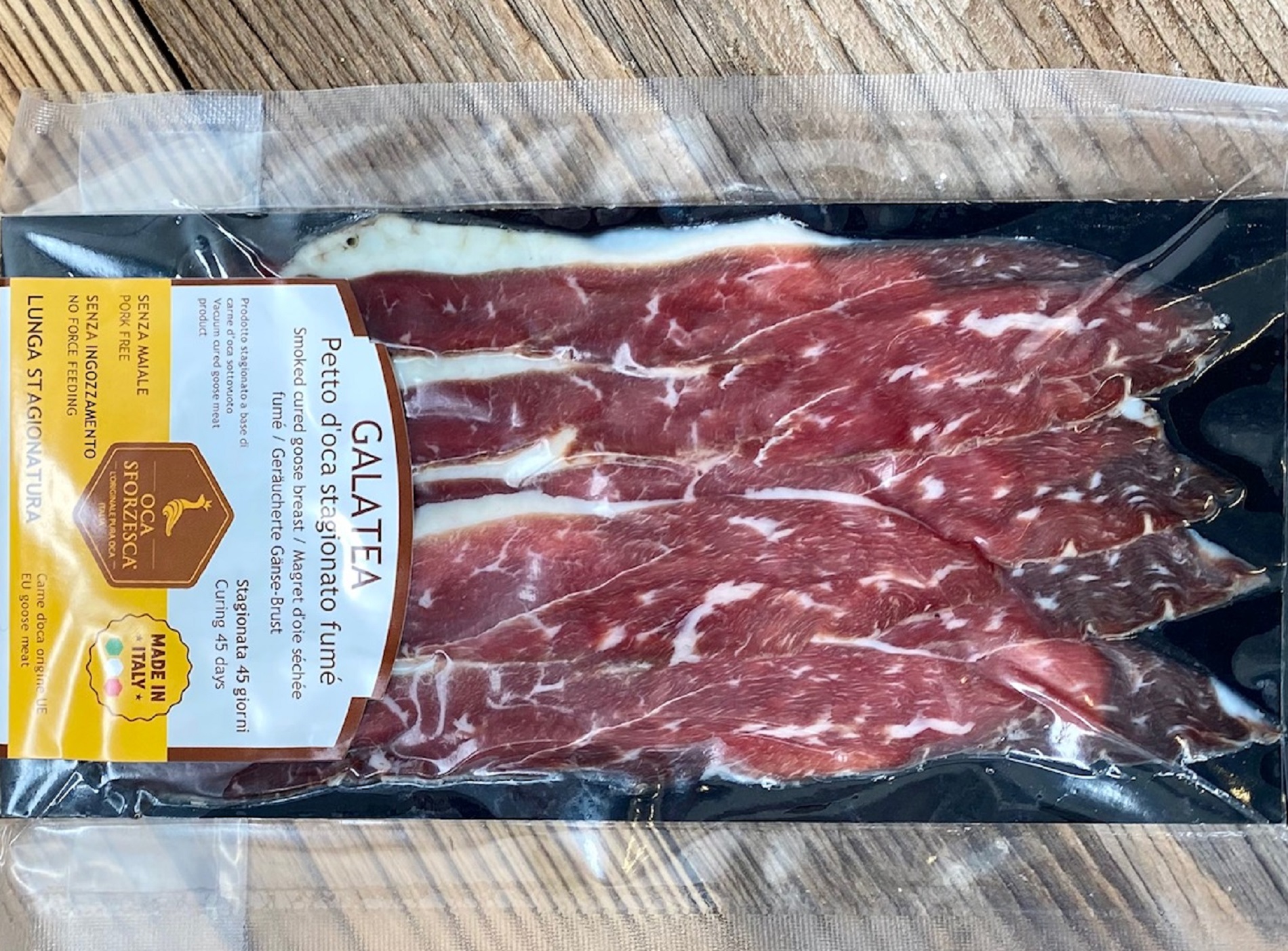 Gänsebrust gereift  Aufschnitt
