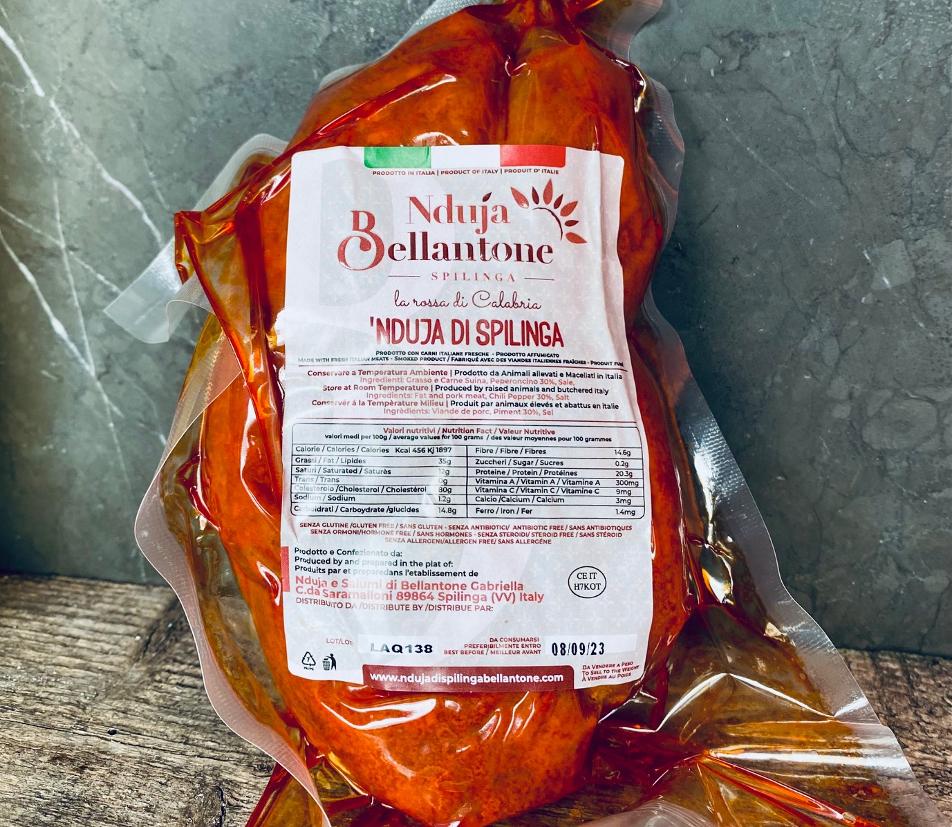 Nduja di Spilinga - Streichsalami mit 30% scharfe Chili aus Kalabrien