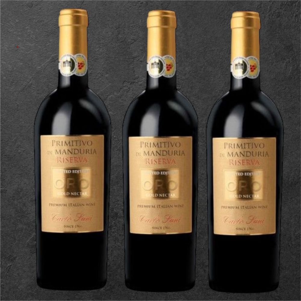 Angebot 3X Primitivo di Manduria Riserva ORO DOC limitiert 2020