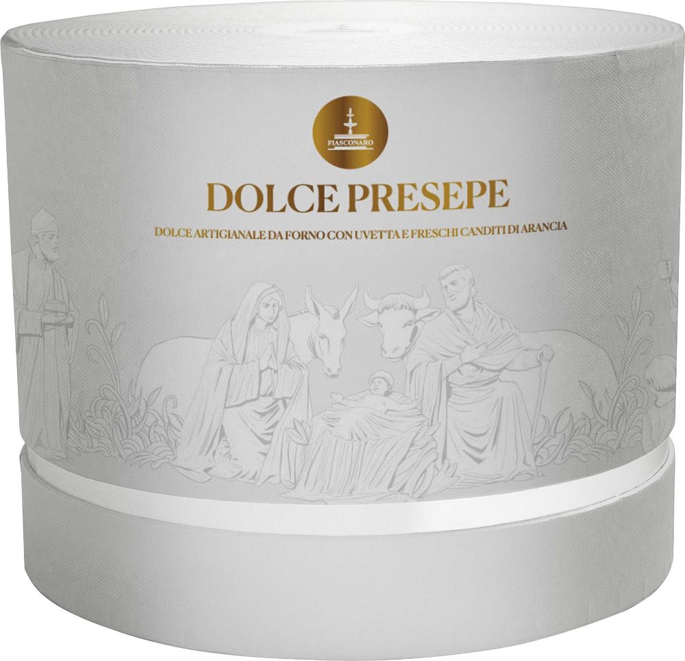 Rarität! Panettone mit handgeschnitzer Krippe aus Schokolade Rarität! Panettone mit handgeschnitzer Krippe aus Schokolade