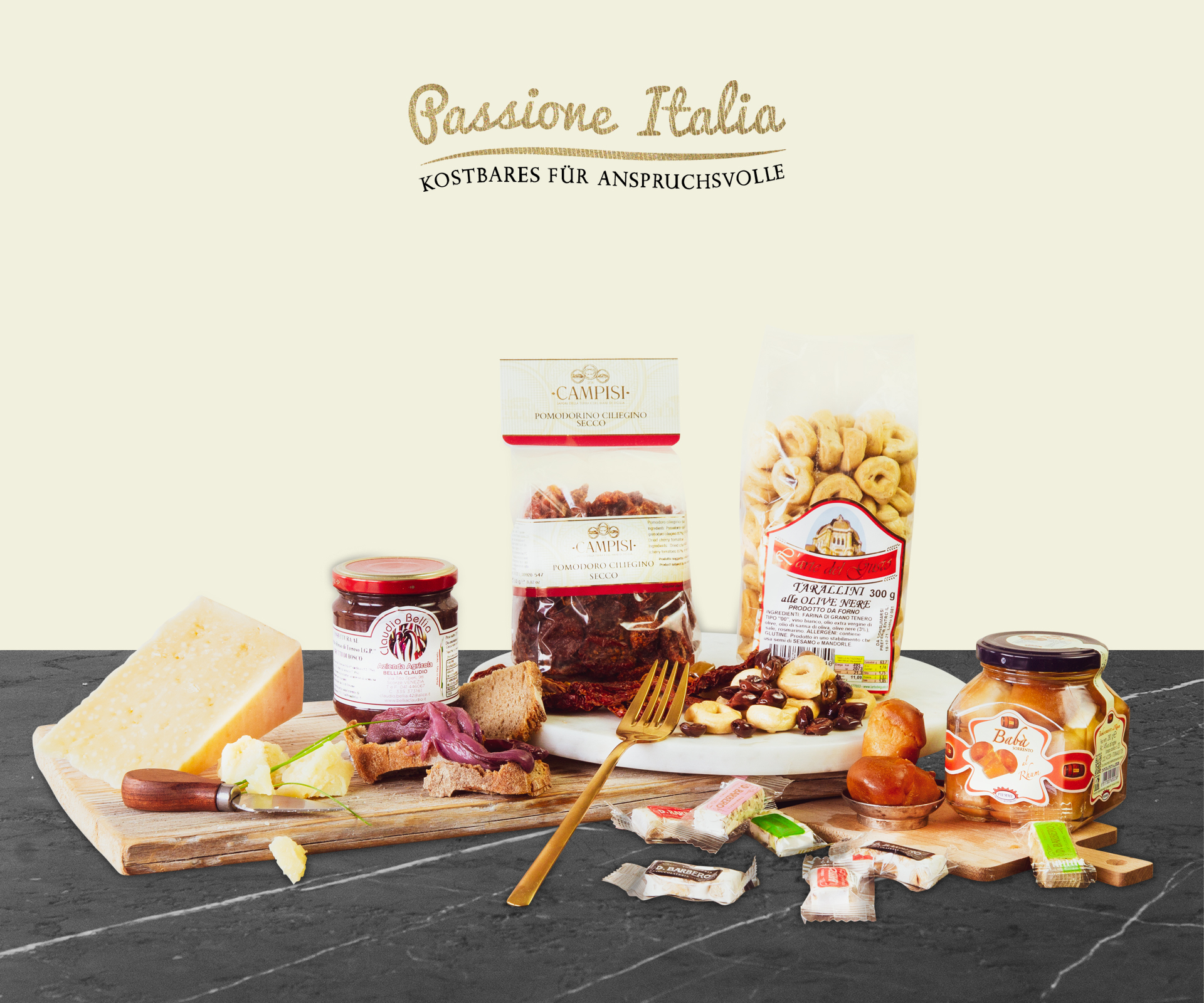 Geschenkkorb Salzige und Süße italienische Spezialitäten Käse "Dolce&Salato"