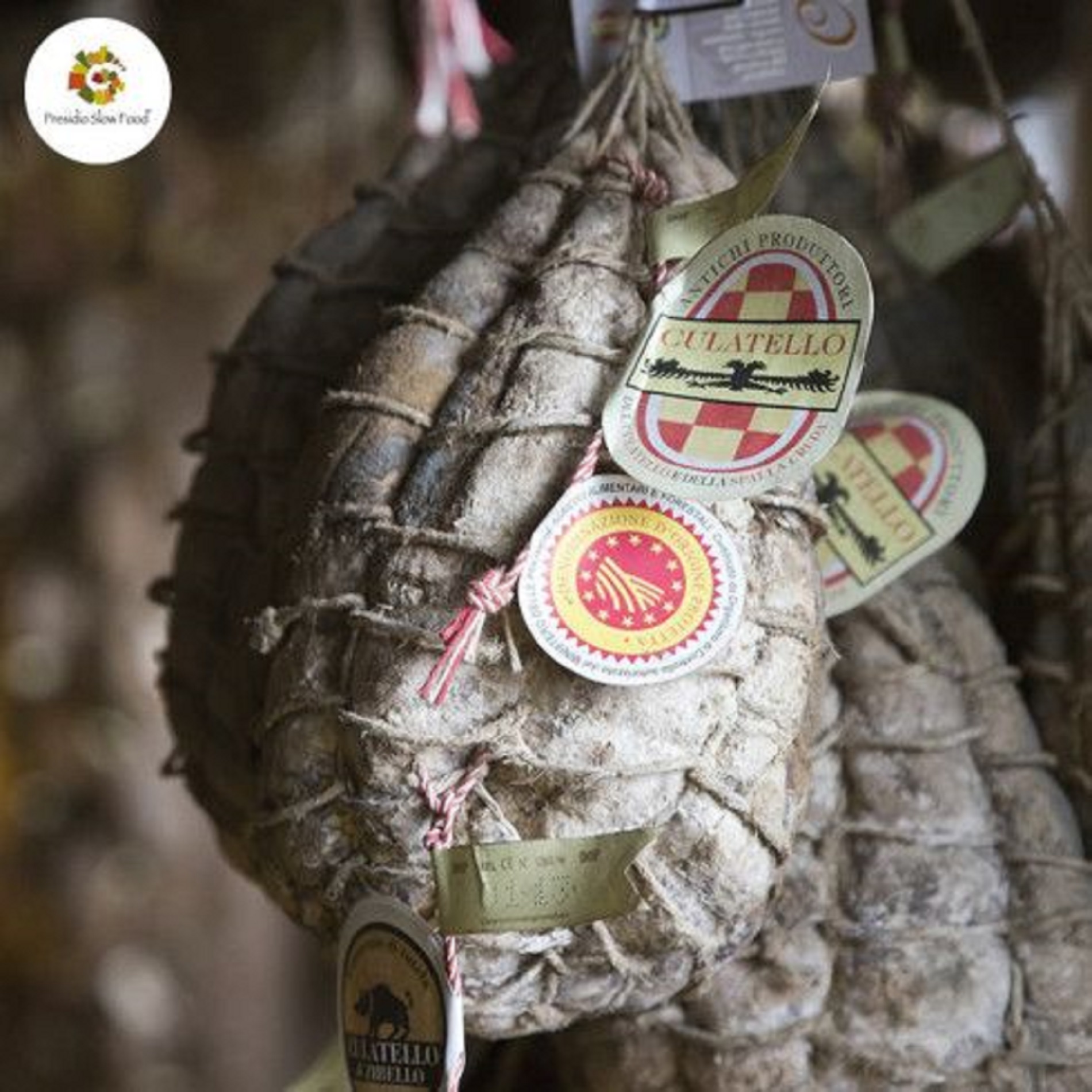 Culatello di Zibello DOP Podere Cadassa, 18 Monate Naturkeller gereift, aus Parma - ohne Nitrate.