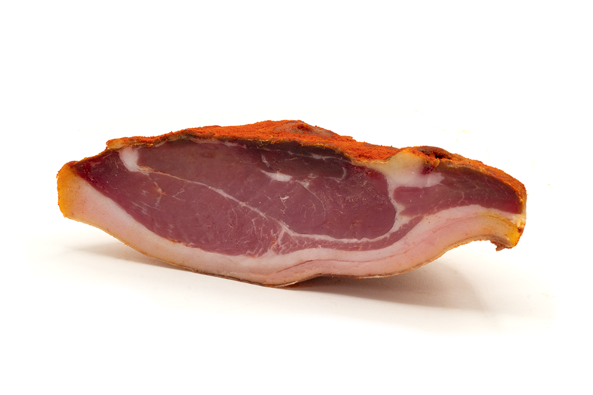Prosciutto rustico mit milde Chili 18 Monate - Luftgetrochnete Schinken Rustikal aus Kalabrien
