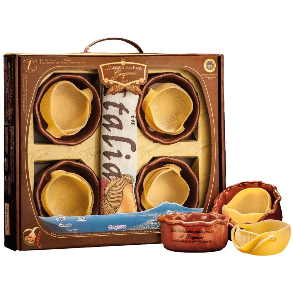 Geschenkset Pasta di Gragnano 4X "a Caccavella" mit Tontopfchen