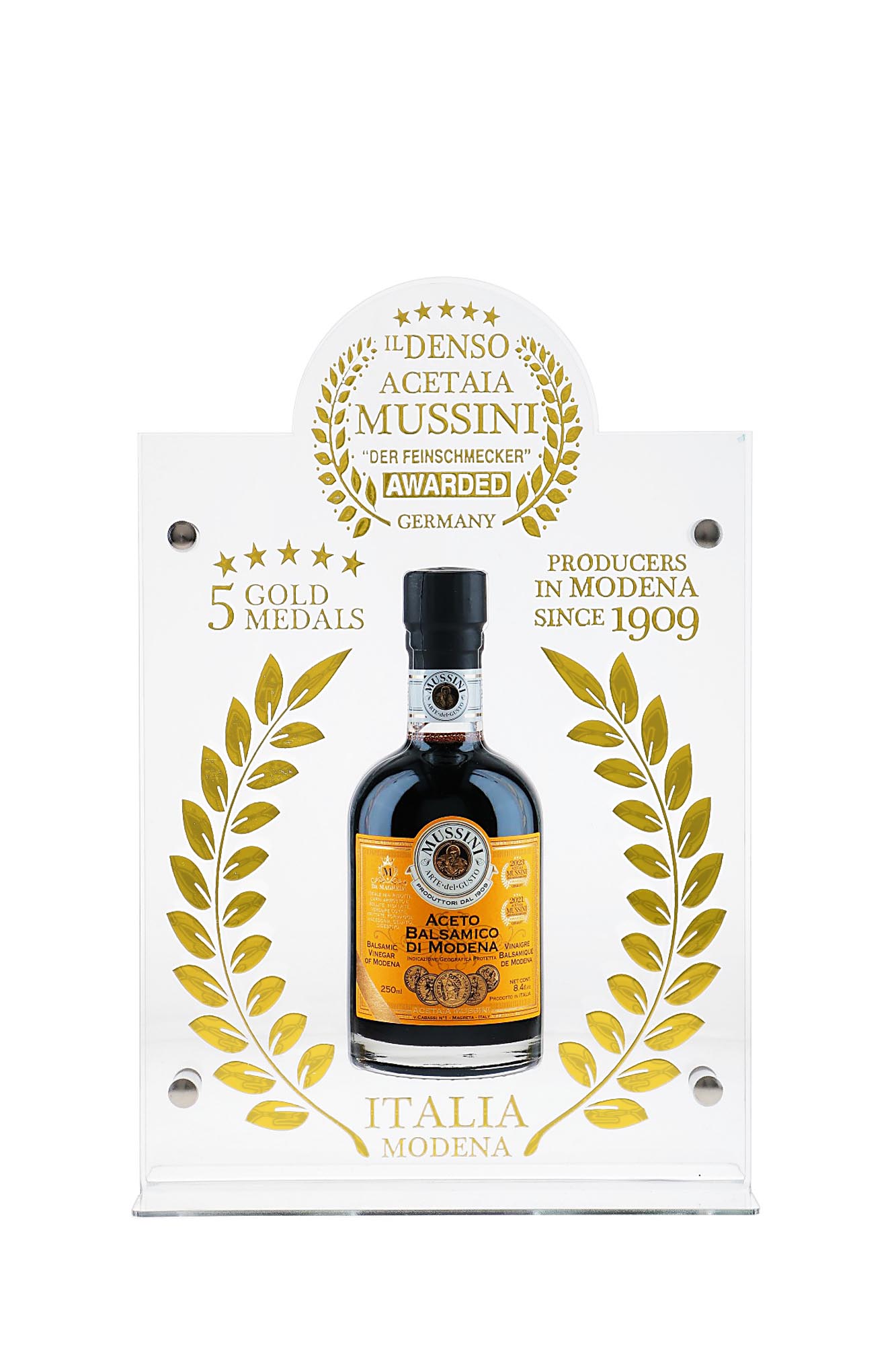 In Geschenkdose preisgekrönter Aceto Balsamico di Modena IGP 5 Goldmedaillen "Il denso" 