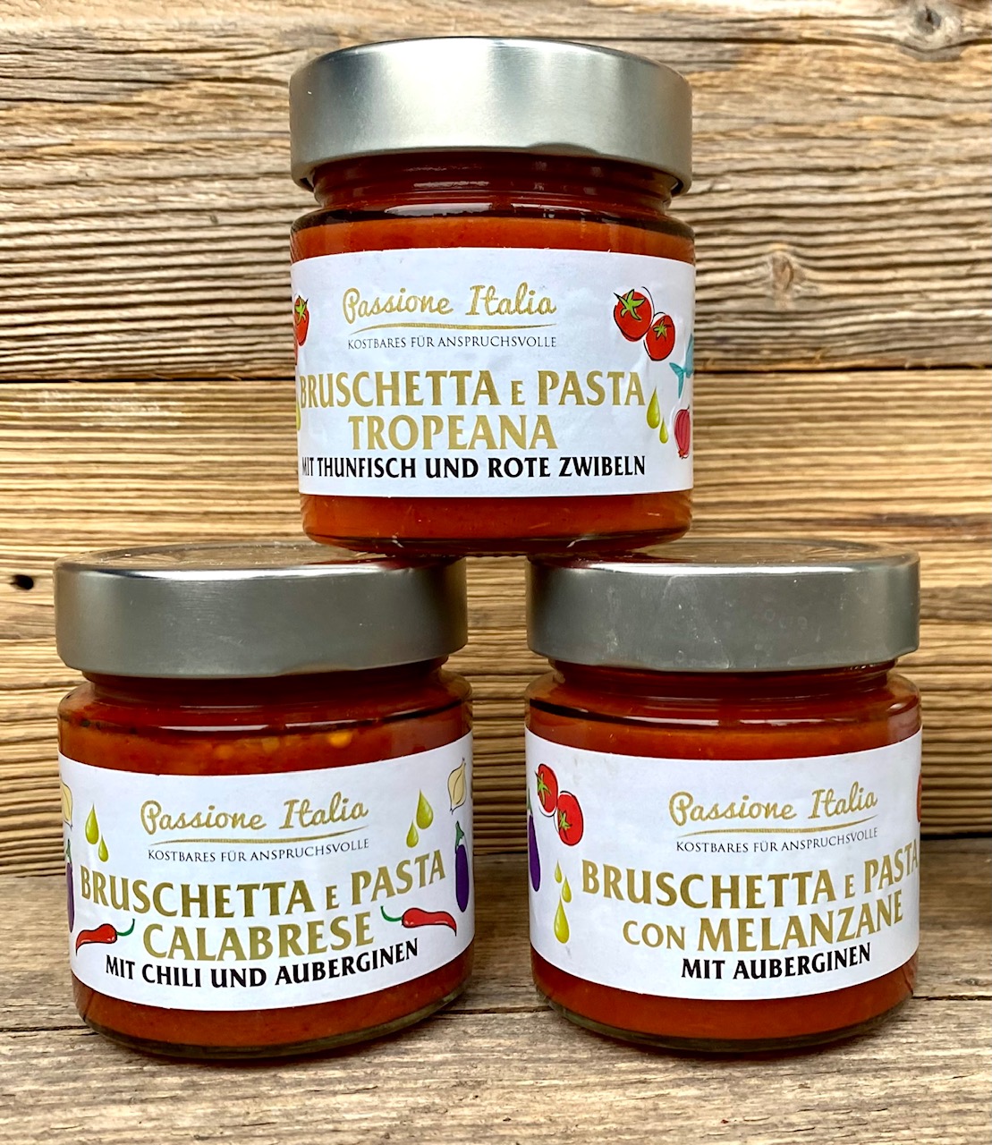 Angebot! Sugo & Bruschetta  4 Sorten + 1 Basilikum Pesto