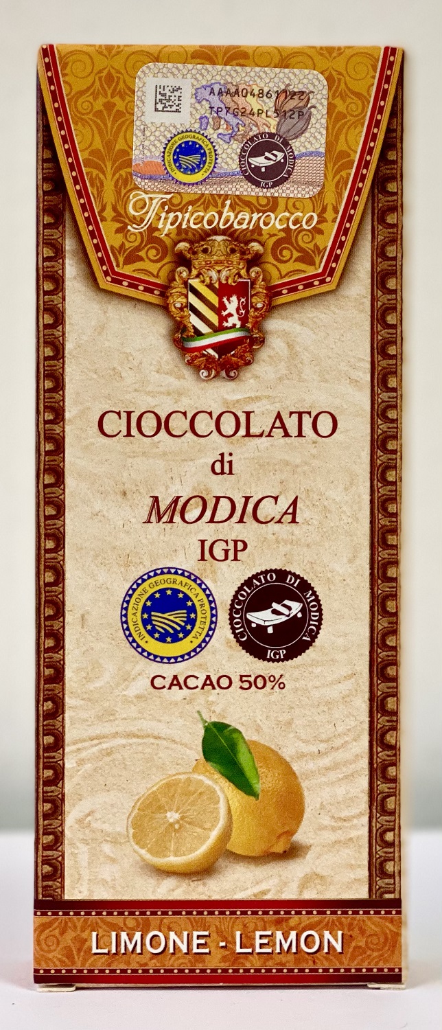 Modica Schokolade mit Zitrone IGP aus Sizilien