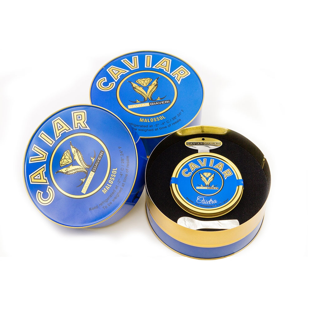 Caviar "Blaue Ossietra" 100gr Malossol im Geschenkdose 