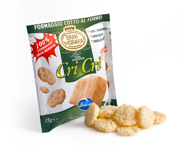 4X15g Cri Cri Gran Moravia Snack, 100% Hartkäse ofengebacken