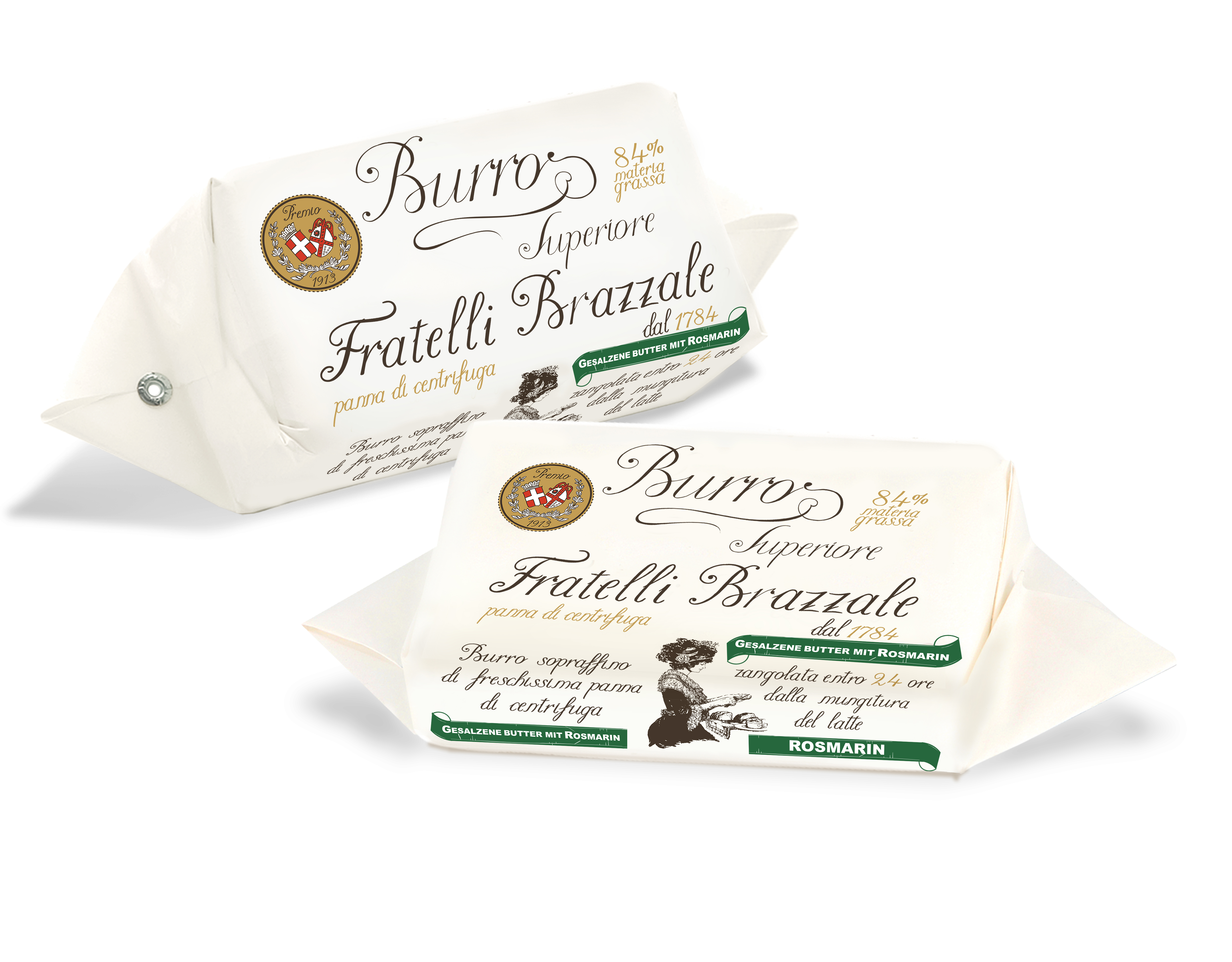 Premium Butter aus Rohrahm burro gesalzen Rosmarin